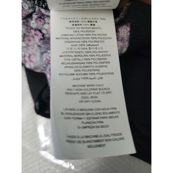 Michael Kors Womens Size XS crew Neck Long Sleeve Floral Peasant Top purple --21 - Picture 8 of 12